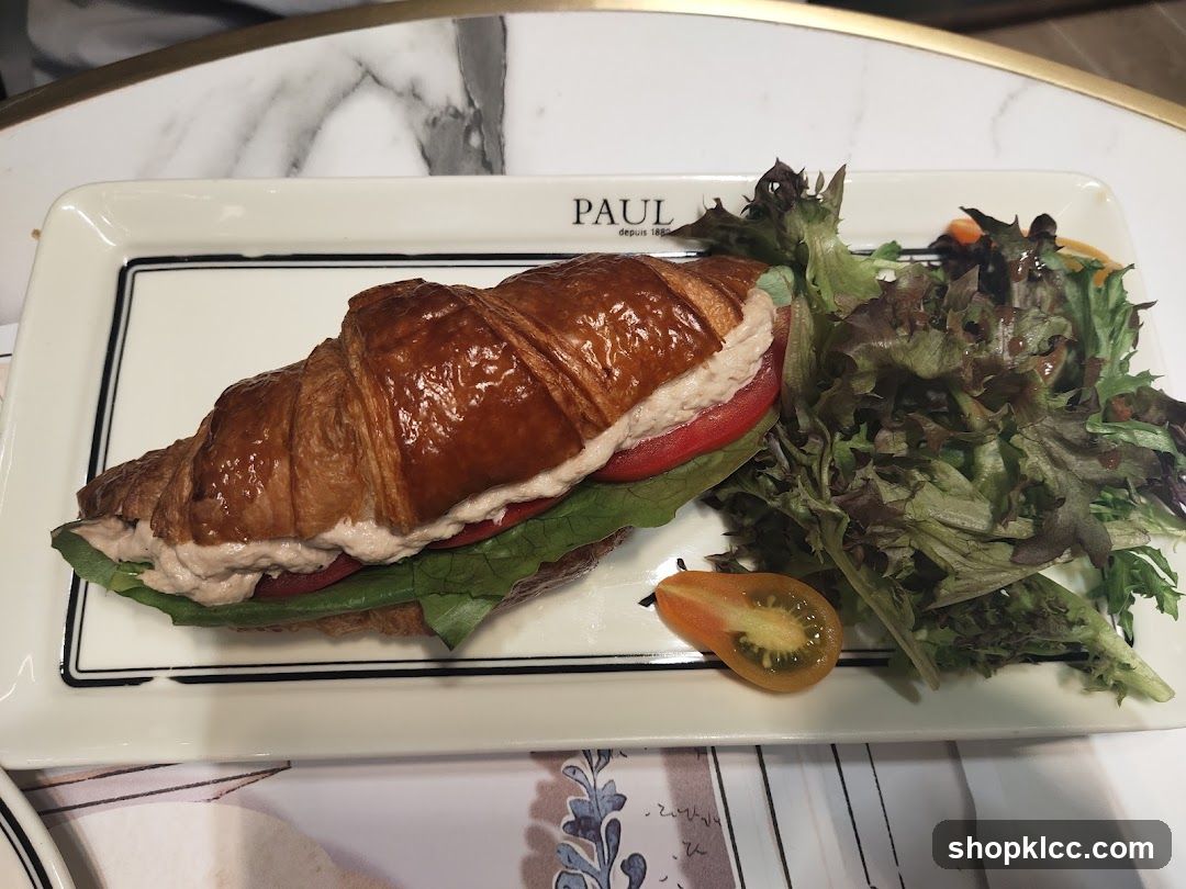 Croissant Sandwich with Salad