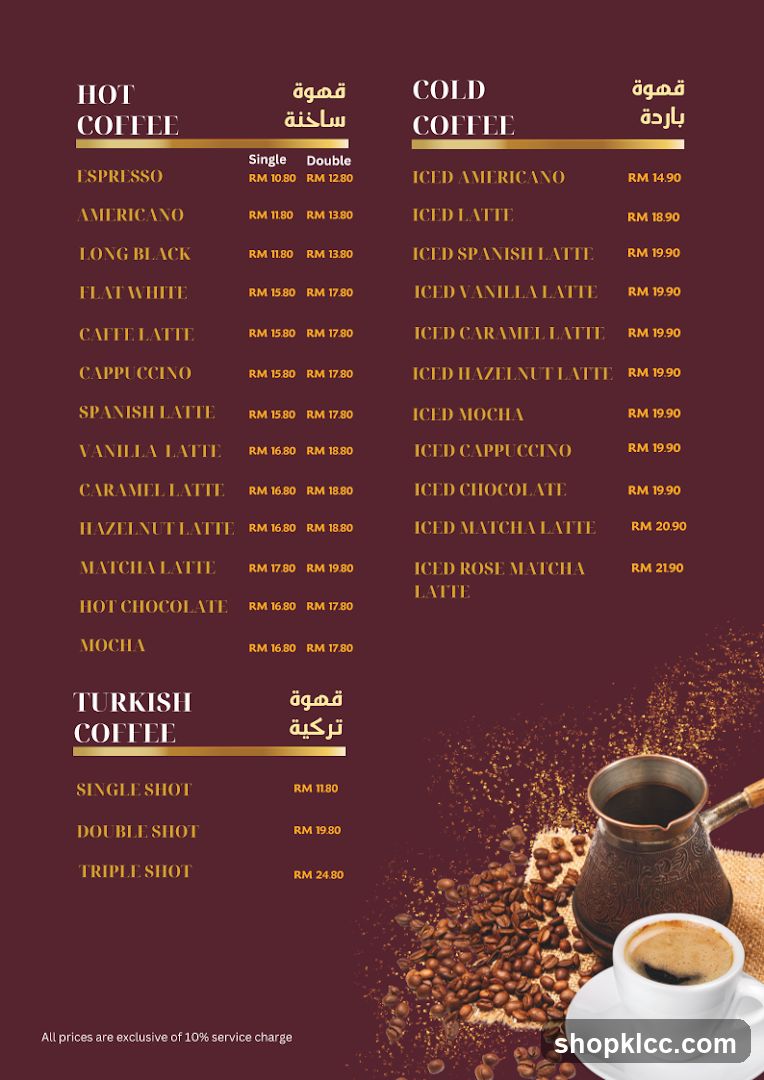 Coffee Menu