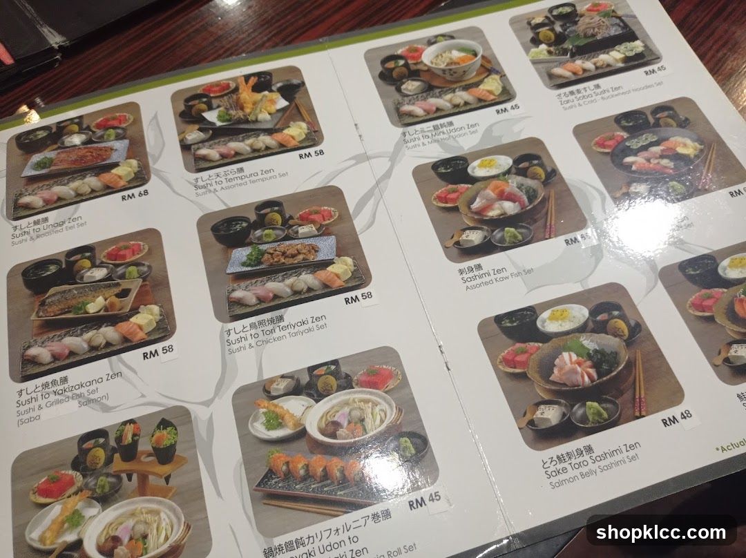 Japanese Food Menu