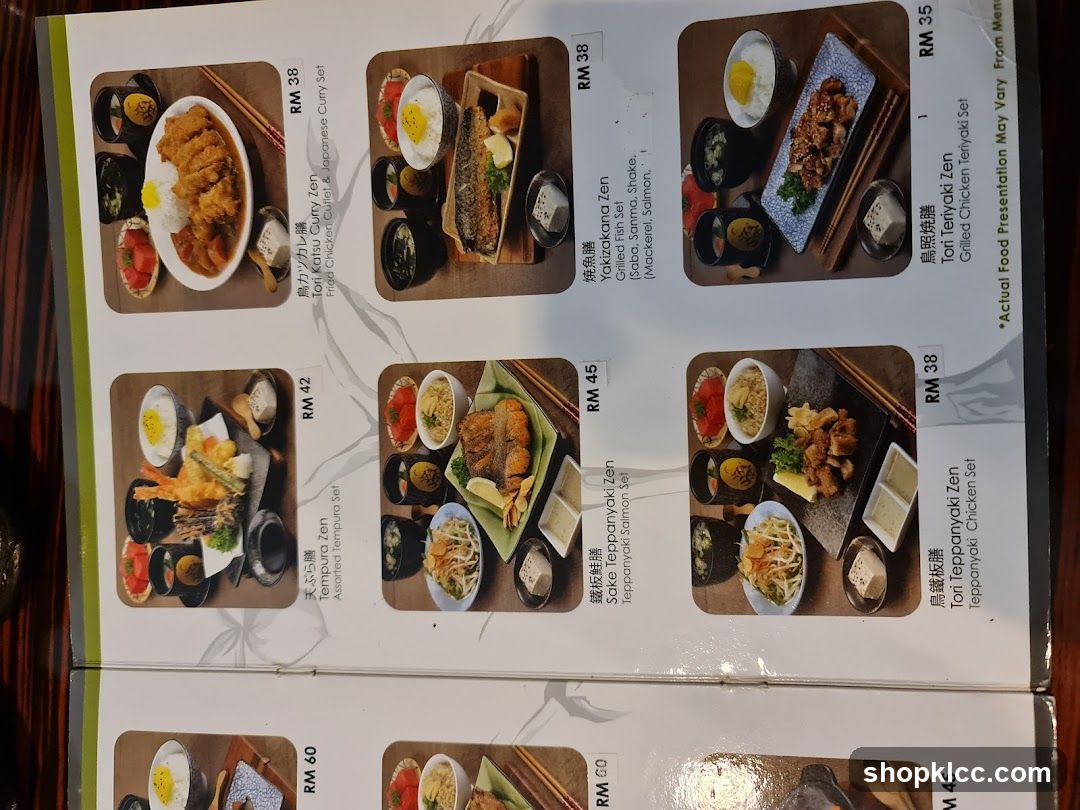 Japanese Food Menu