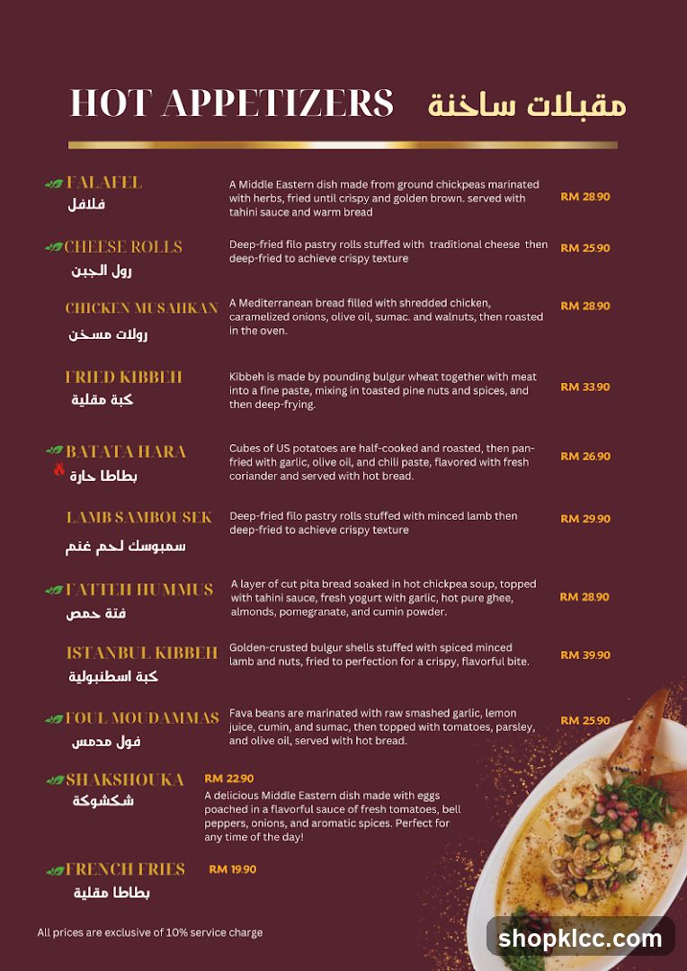 HOT APPETIZERS