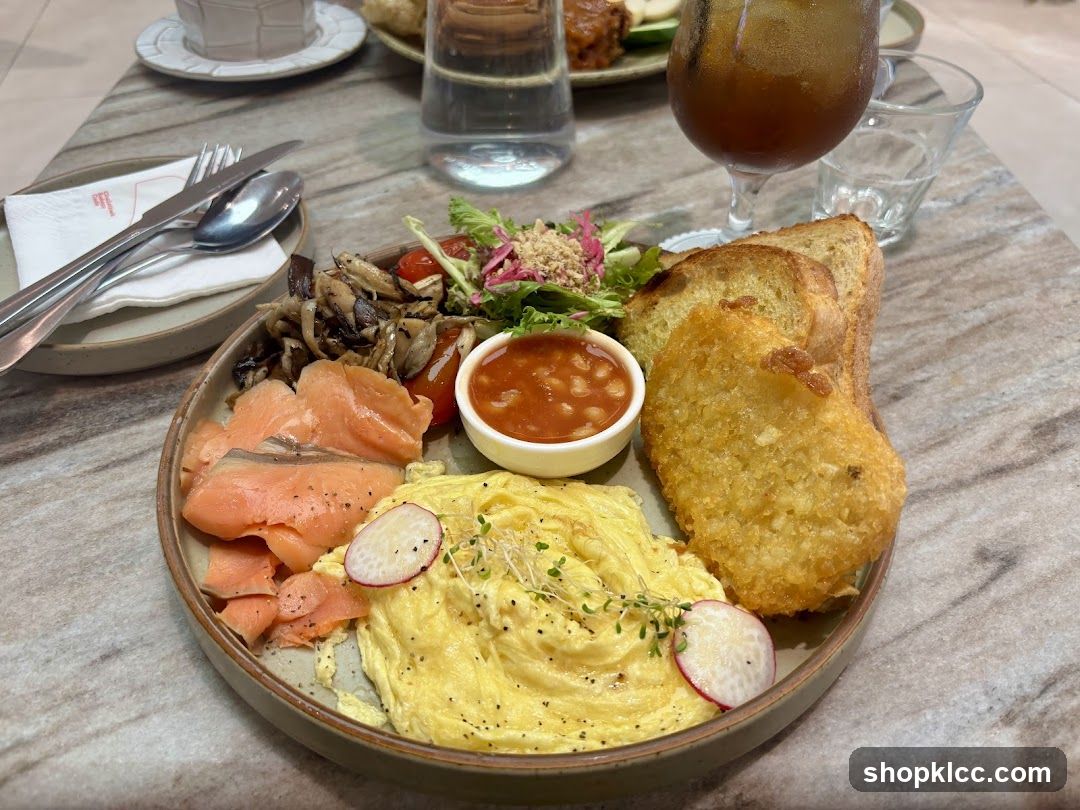 Salmon Scrambled Eggs Breakfast