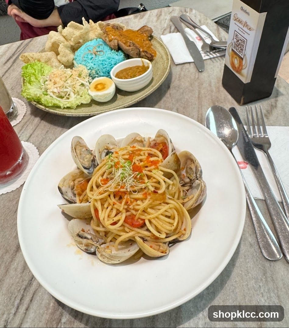 Diners Enjoying Meals