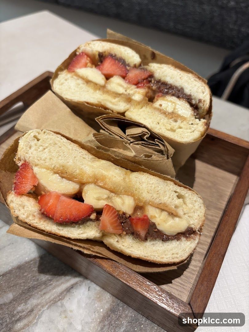Fruit and Chocolate Sandwich