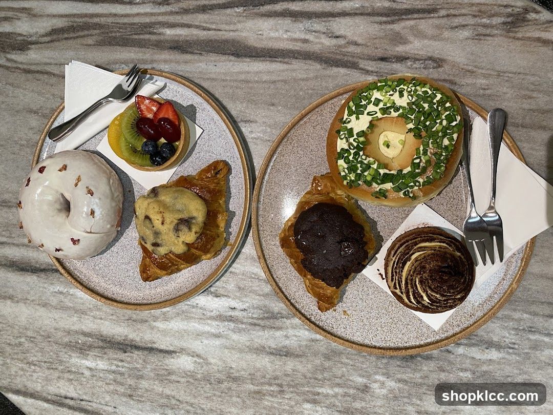 Assortment of Pastries and Bagel