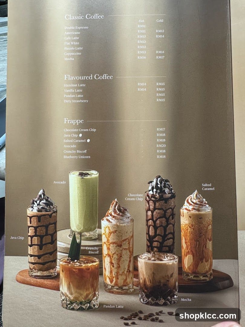Coffee Menu
