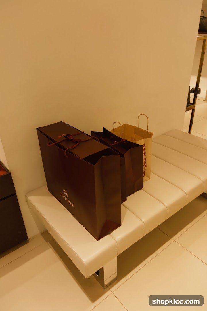 Shopping Bags on a Bench