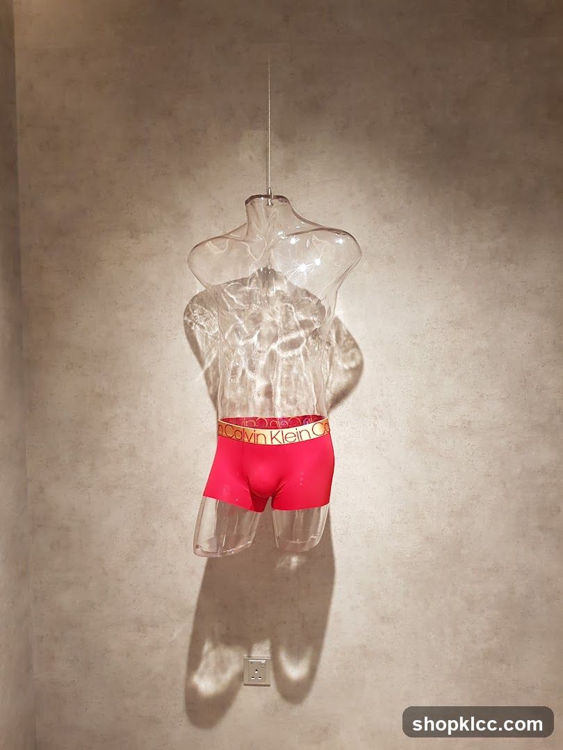 Mannequin displaying Calvin Klein underwear