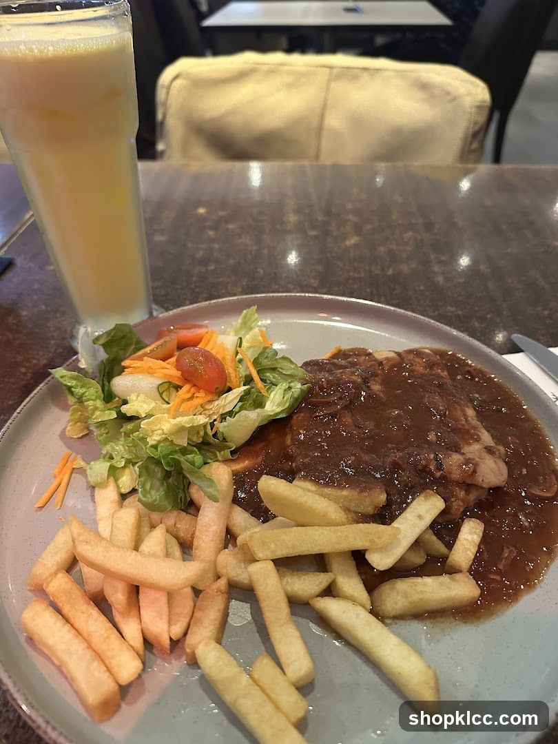 Steak Dinner with Fries and Salad