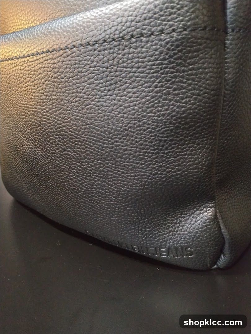 Black Leather Bag Detail
