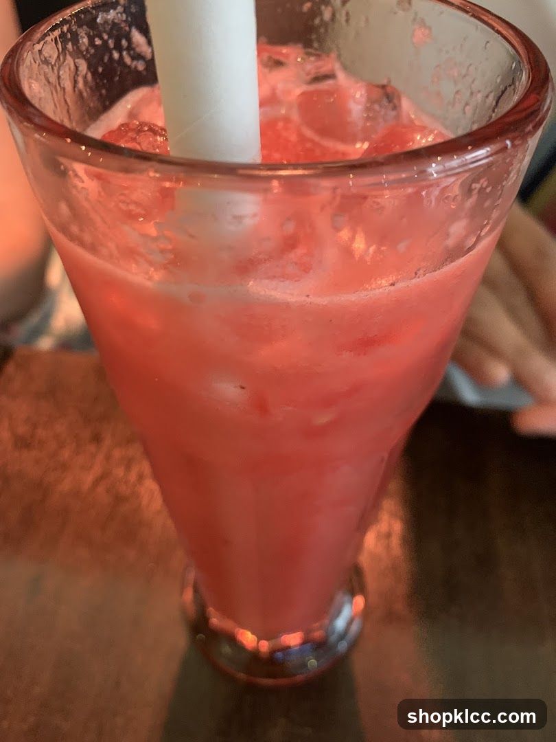 Pink Drink with Ice and Straw