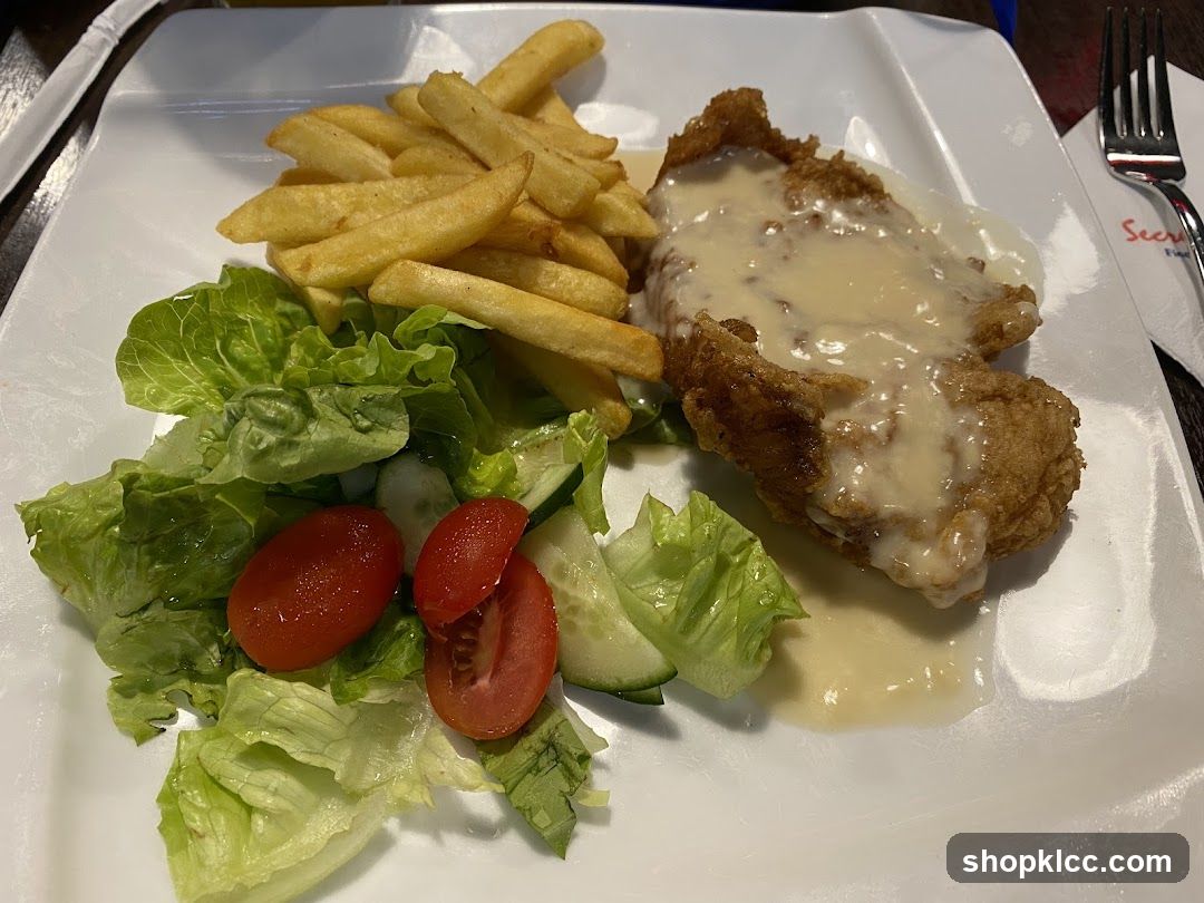 Fried Fish with Fries and Salad