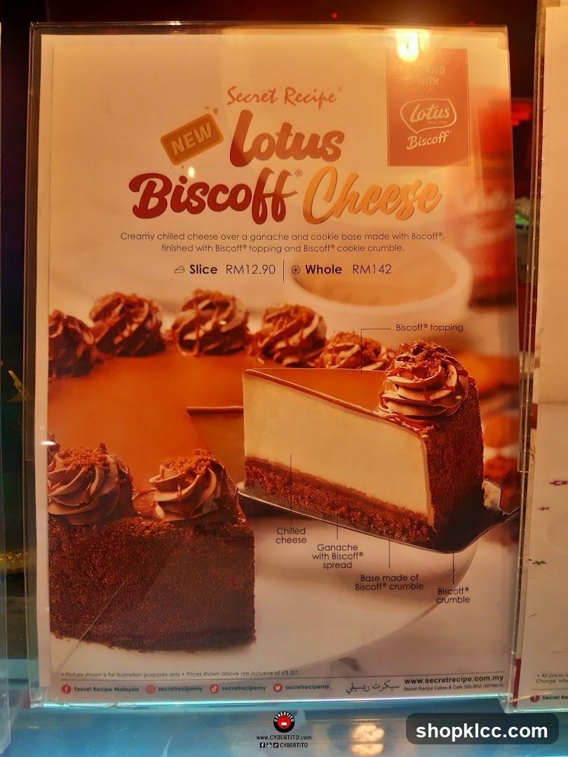 Secret Recipe Lotus Biscoff Cheese Cake