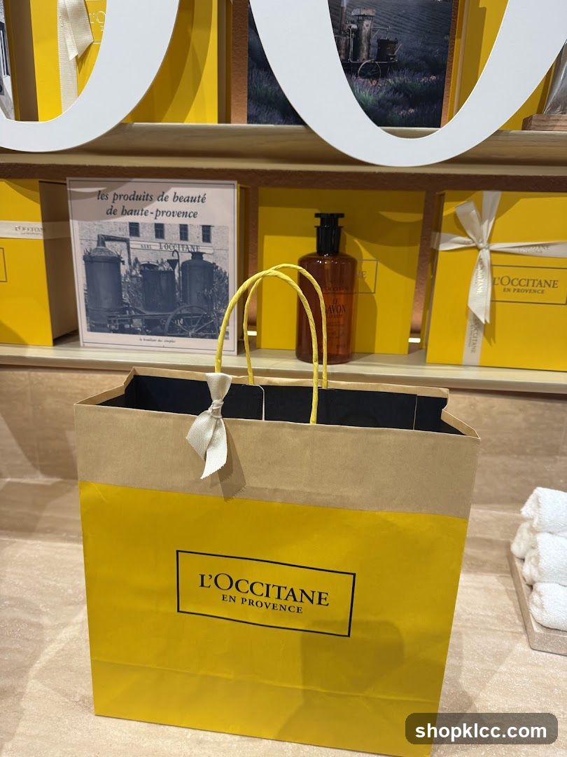L'Occitane Shopping Bag and Products