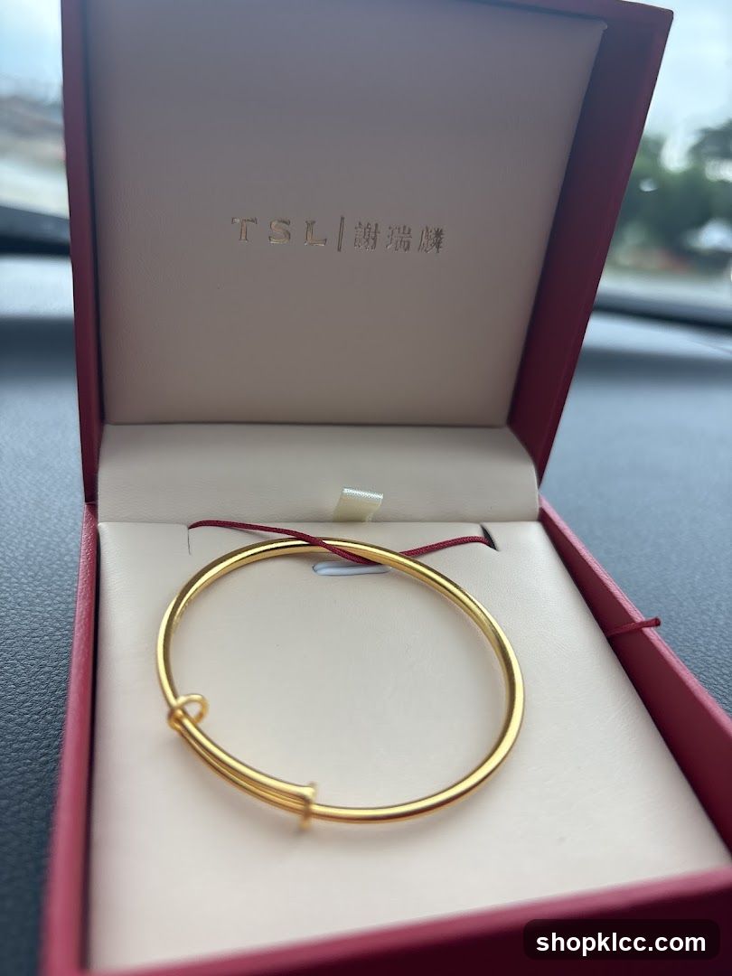Gold Bangle in Presentation Box