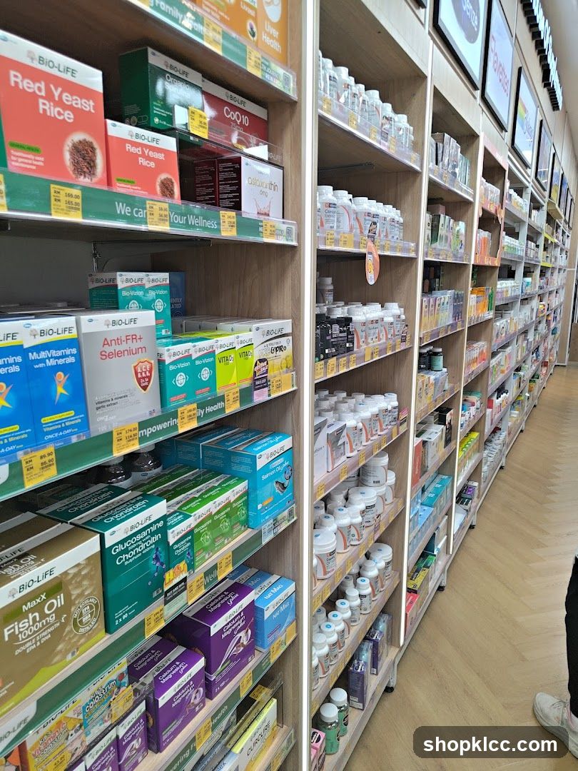 Health Supplement Store Aisles