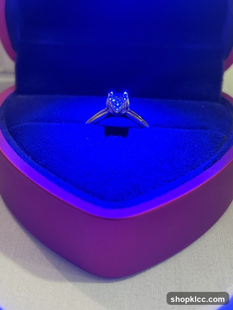 Diamond Ring in a Heart-Shaped Box