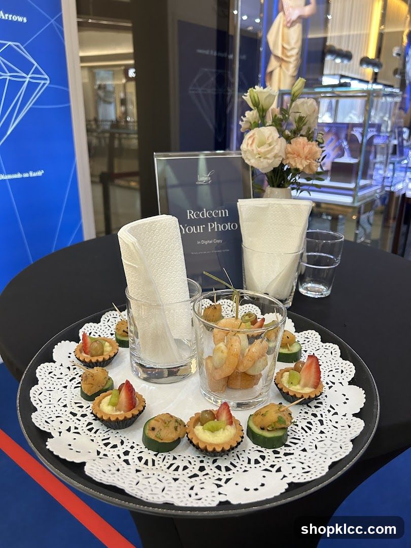 Appetizer Tray with Promotional Sign