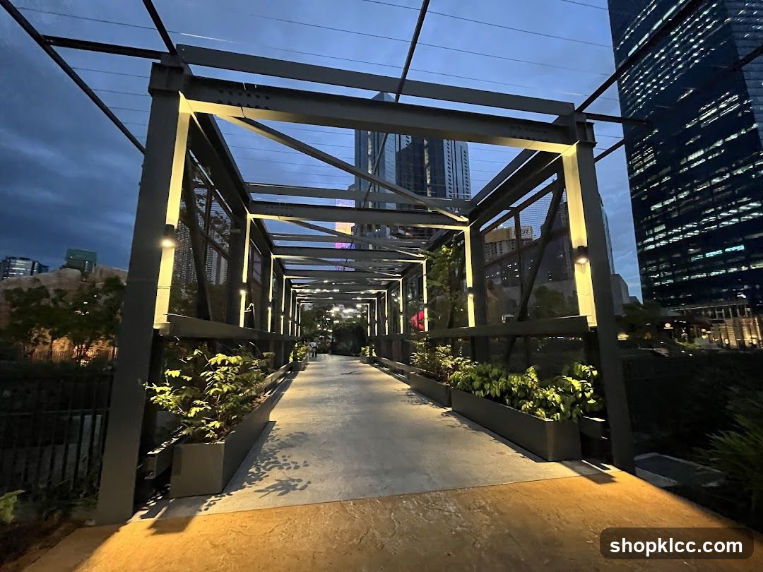 Elevated Walkway at Dusk