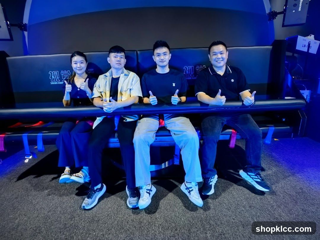 Group photo in a cinema or theater lounge