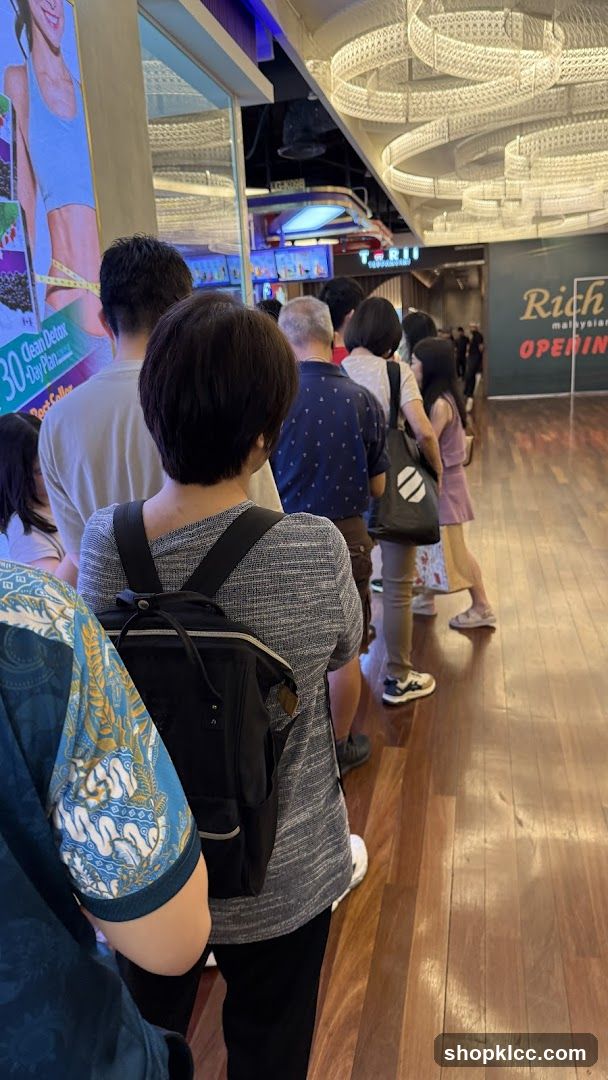 People in Line at a Mall