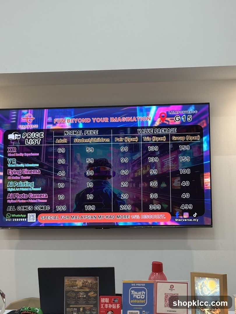 Starverse Entertainment Price List