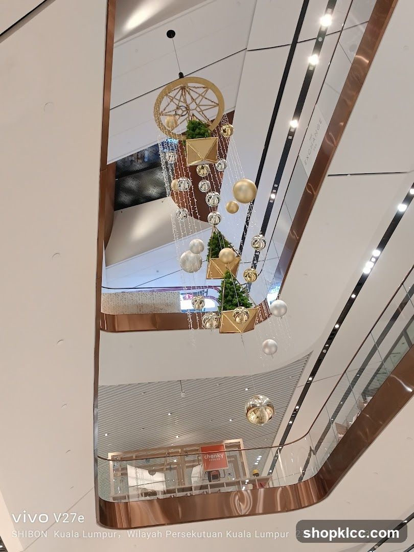 Mall Interior with Christmas Decorations