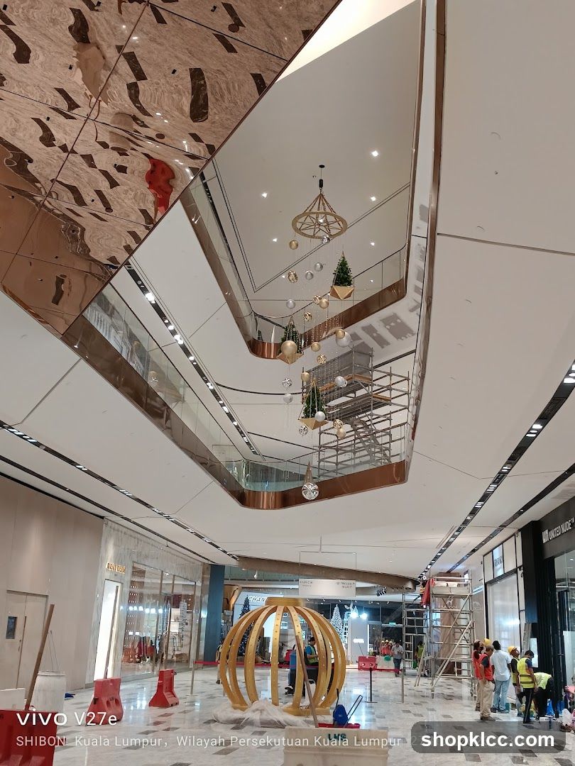Mall Interior with Christmas Decorations