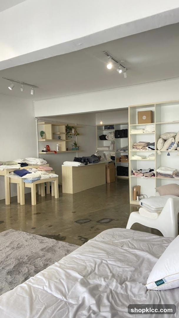 Store Interior with Bedding Display