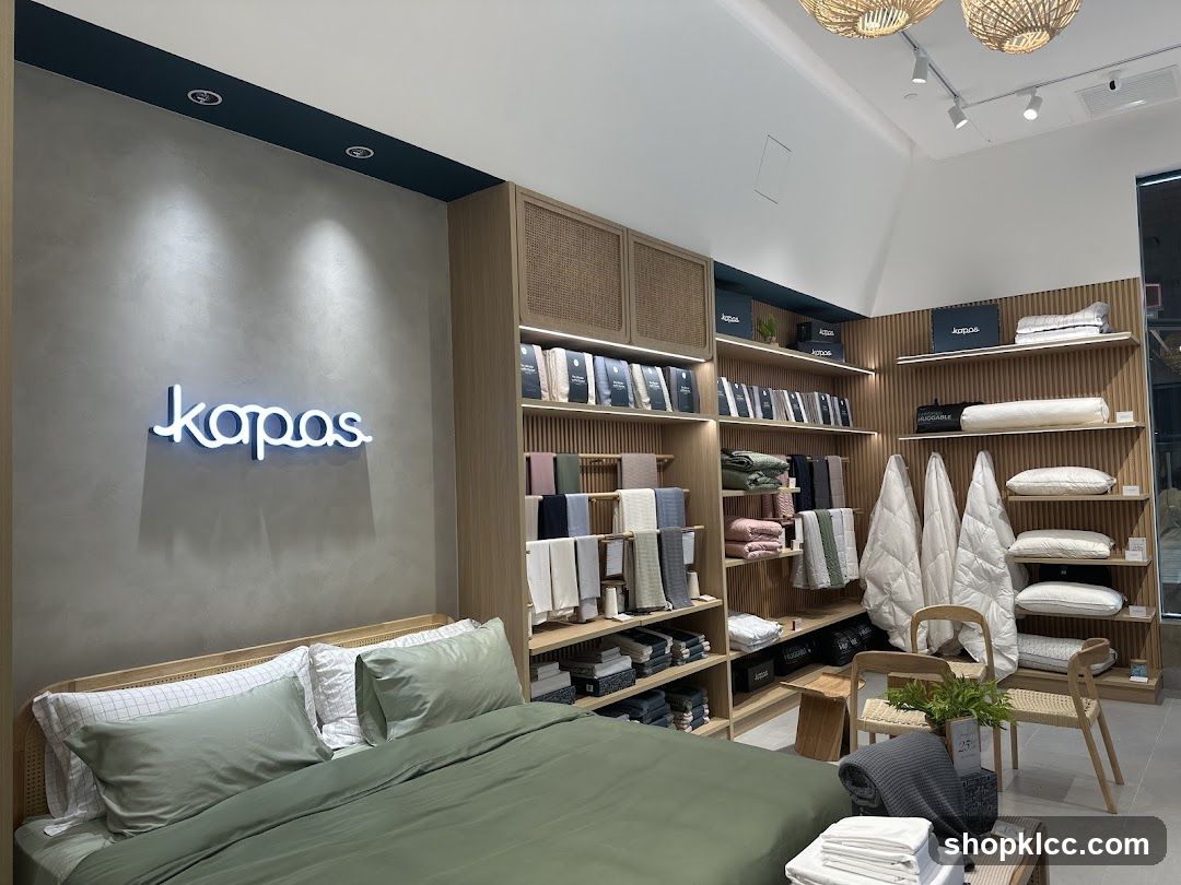 Bedroom Display with "kapas" Neon Sign