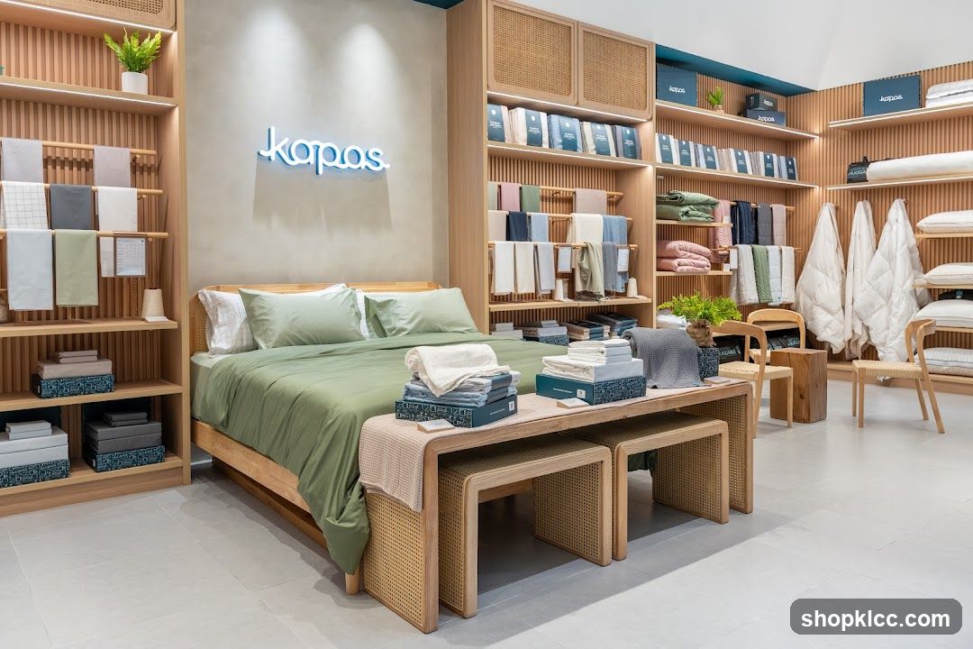 Bedroom Display with Bedding and Furniture