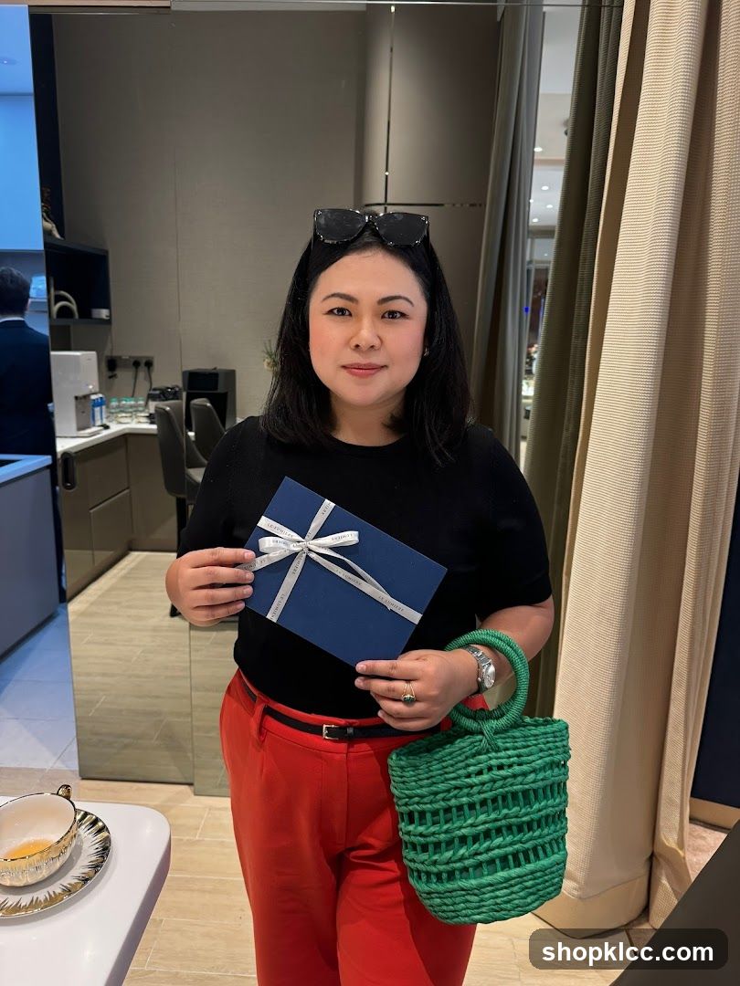 Woman holding a gift box