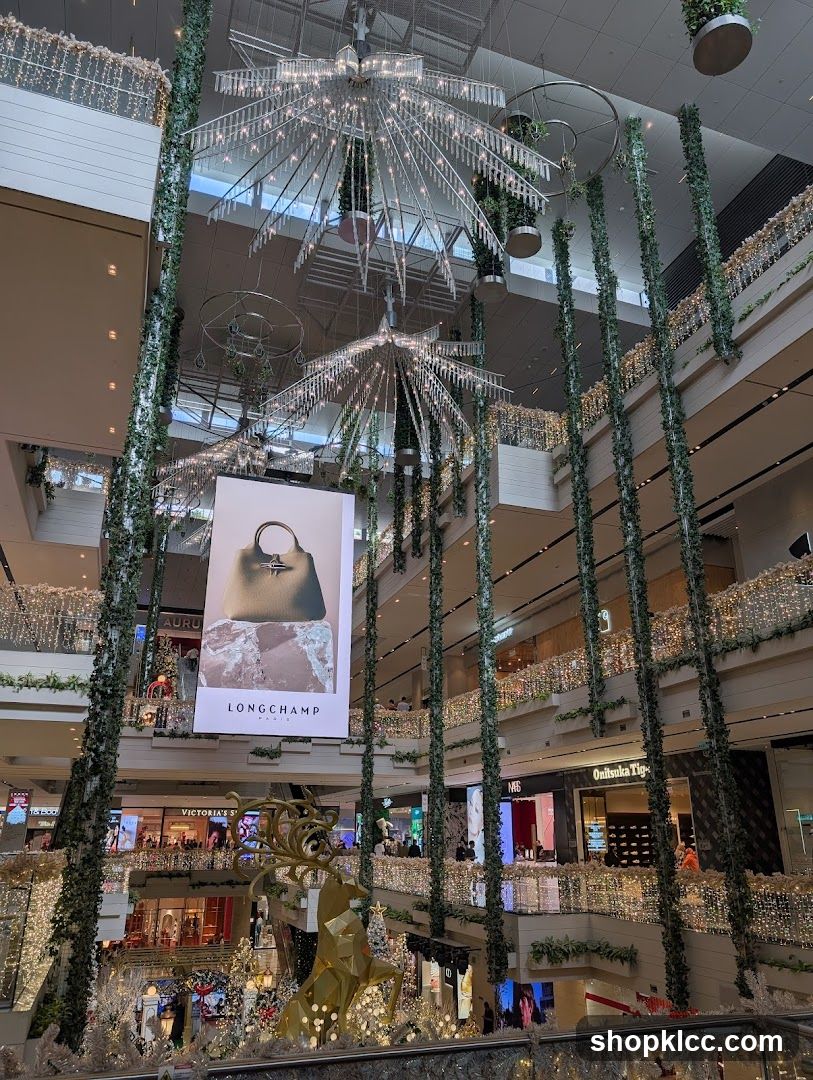 Mall Interior with Holiday Decorations