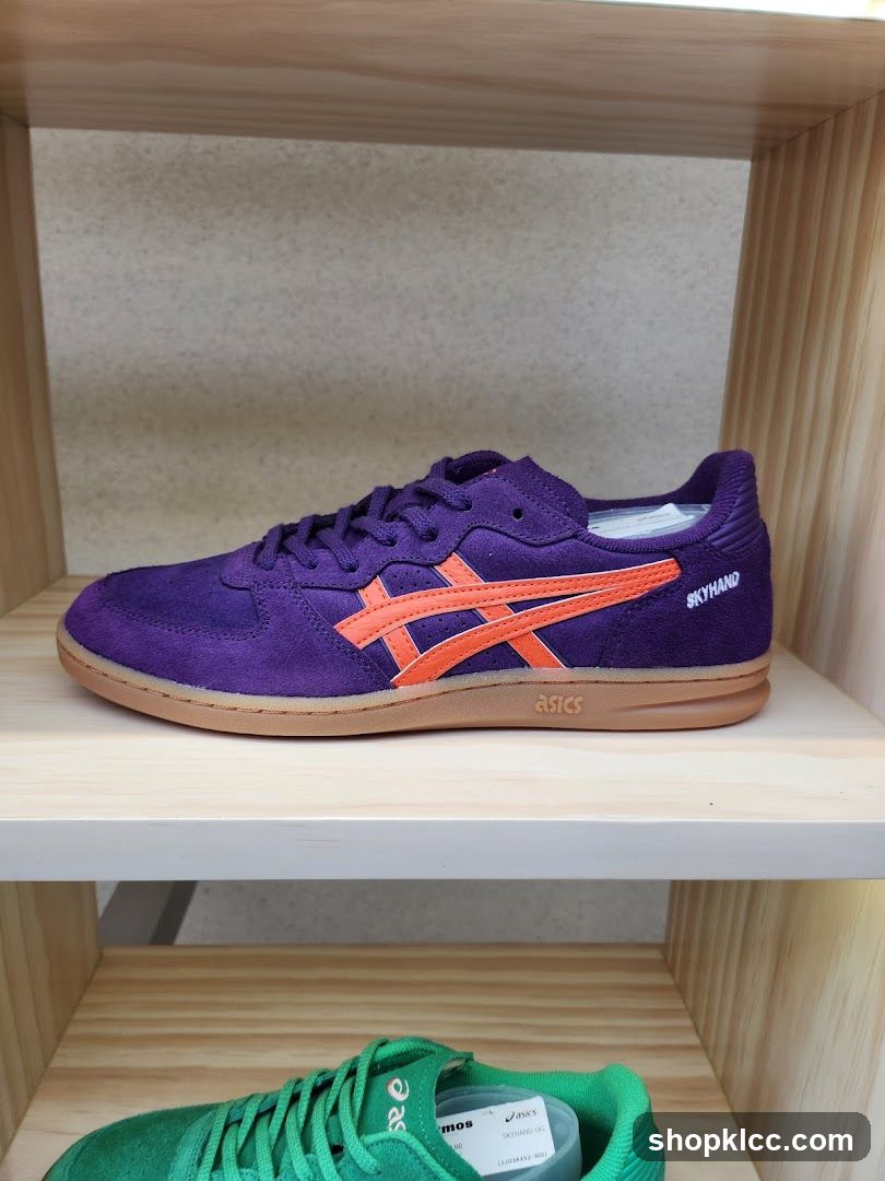 Purple and Orange Asics Sneakers