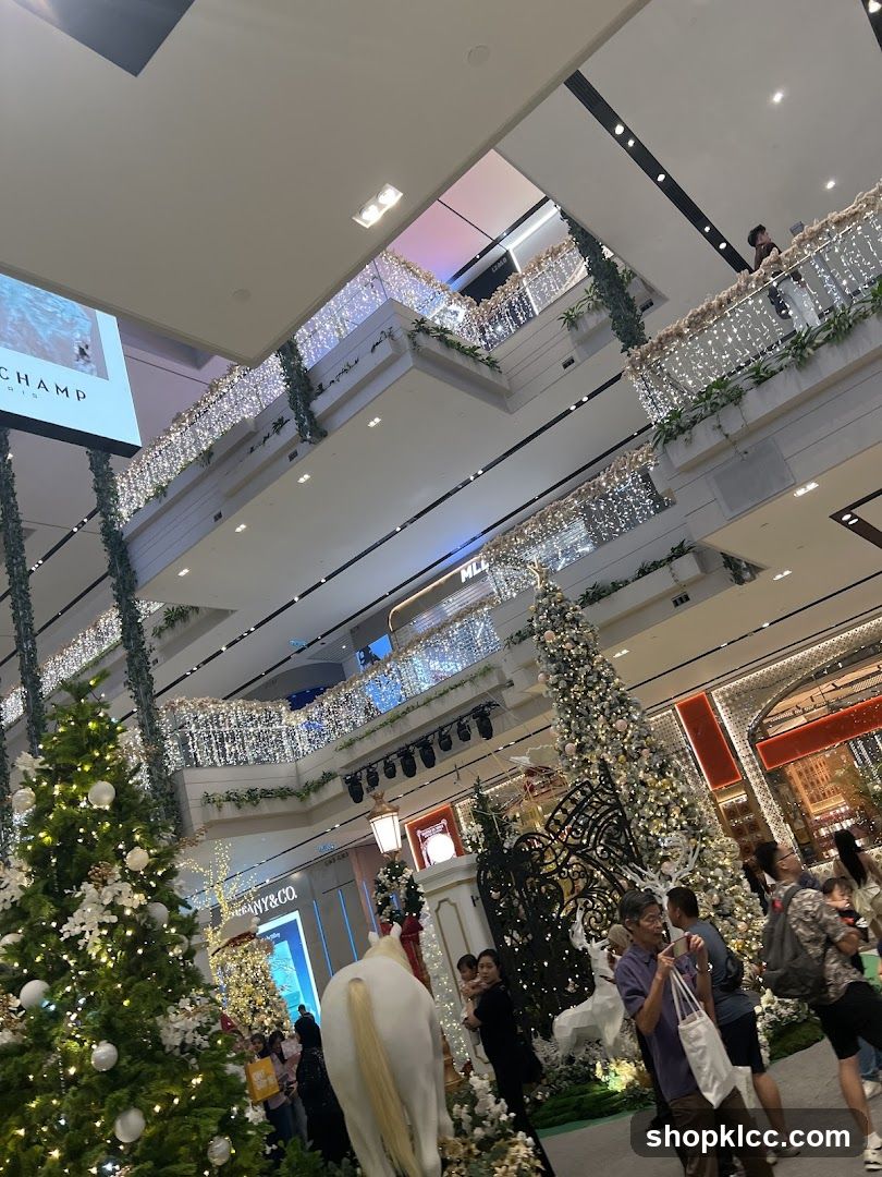 Mall Interior with Christmas Decorations