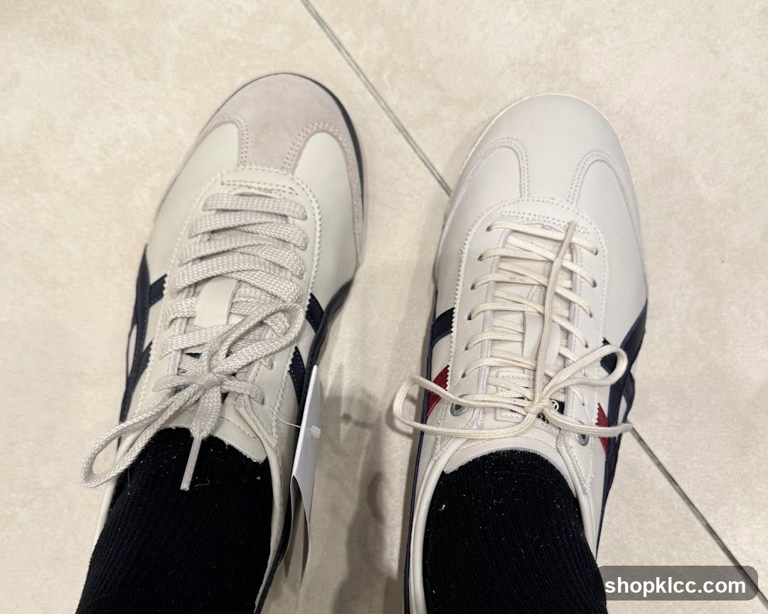 Pair of white sneakers