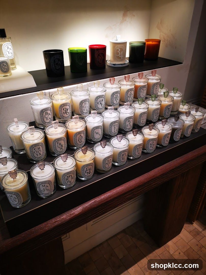 Candles on Display