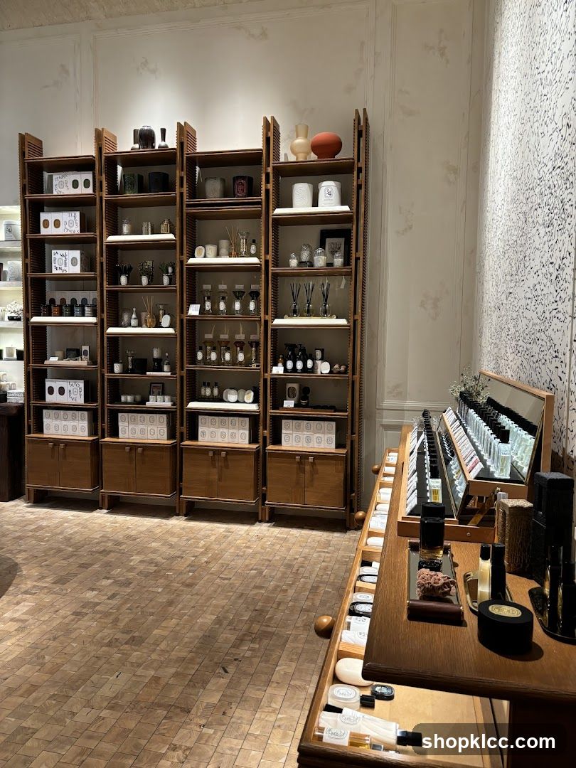 Interior of a store with shelves of products