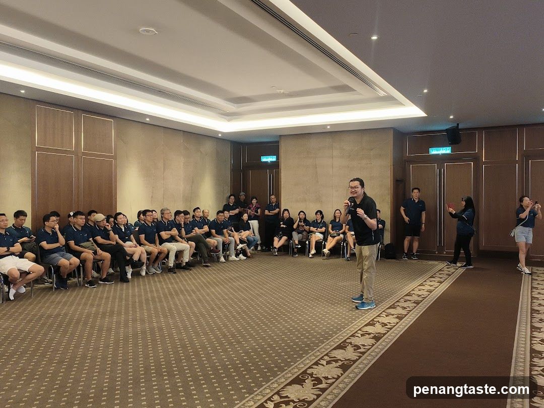 Presentation in a conference room