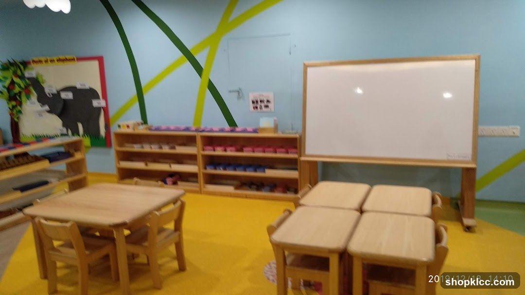 Classroom with Montessori materials