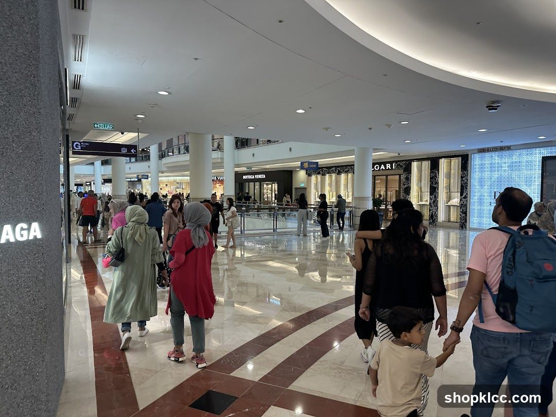 People walking in a mall