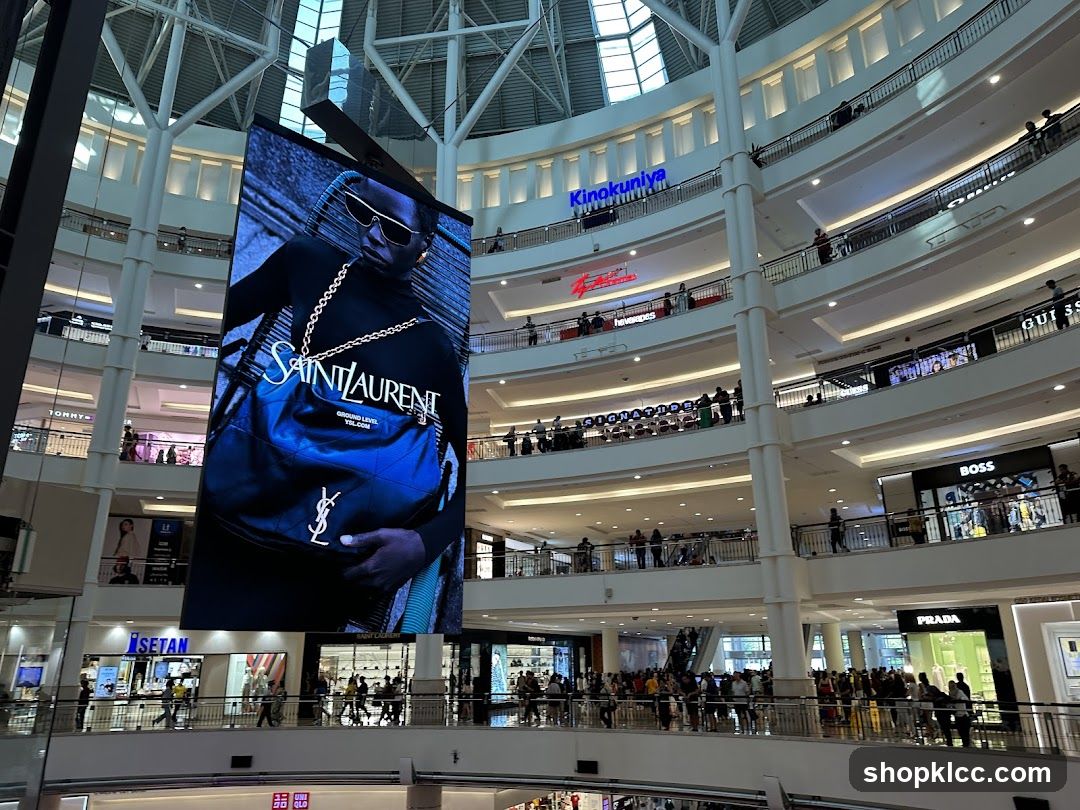 Mall Interior with Digital Advertisement