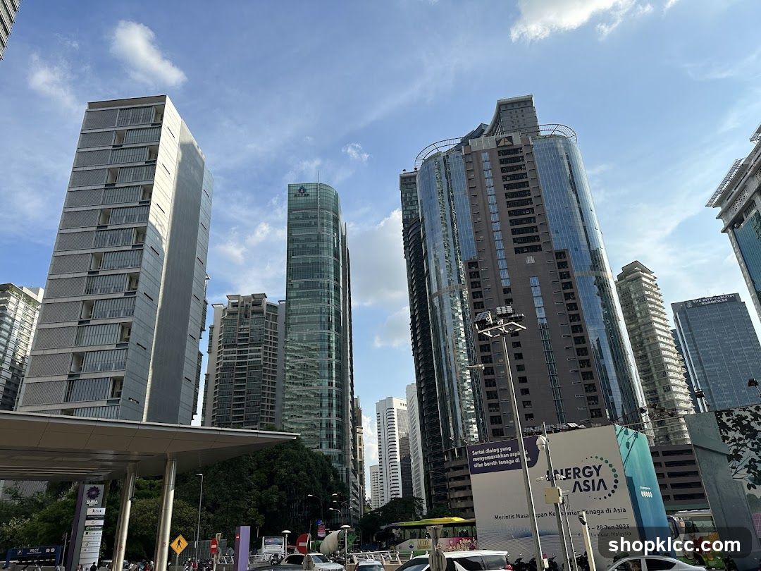 Cityscape with Skyscrapers and Advertisement