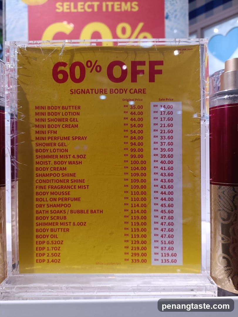 SIGNATURE BODY CARE 60% OFF
