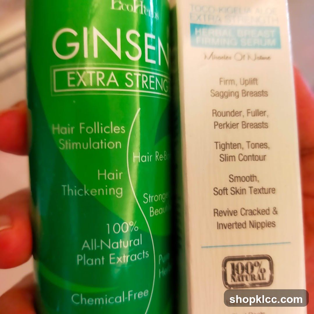 Herbal Breast Firming Serum and Hair Growth Product
