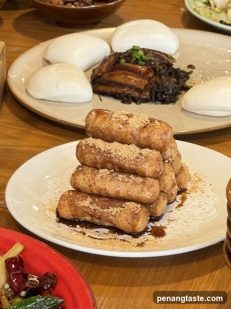 Steamed Buns with Braised Pork and Fried Dough Sticks