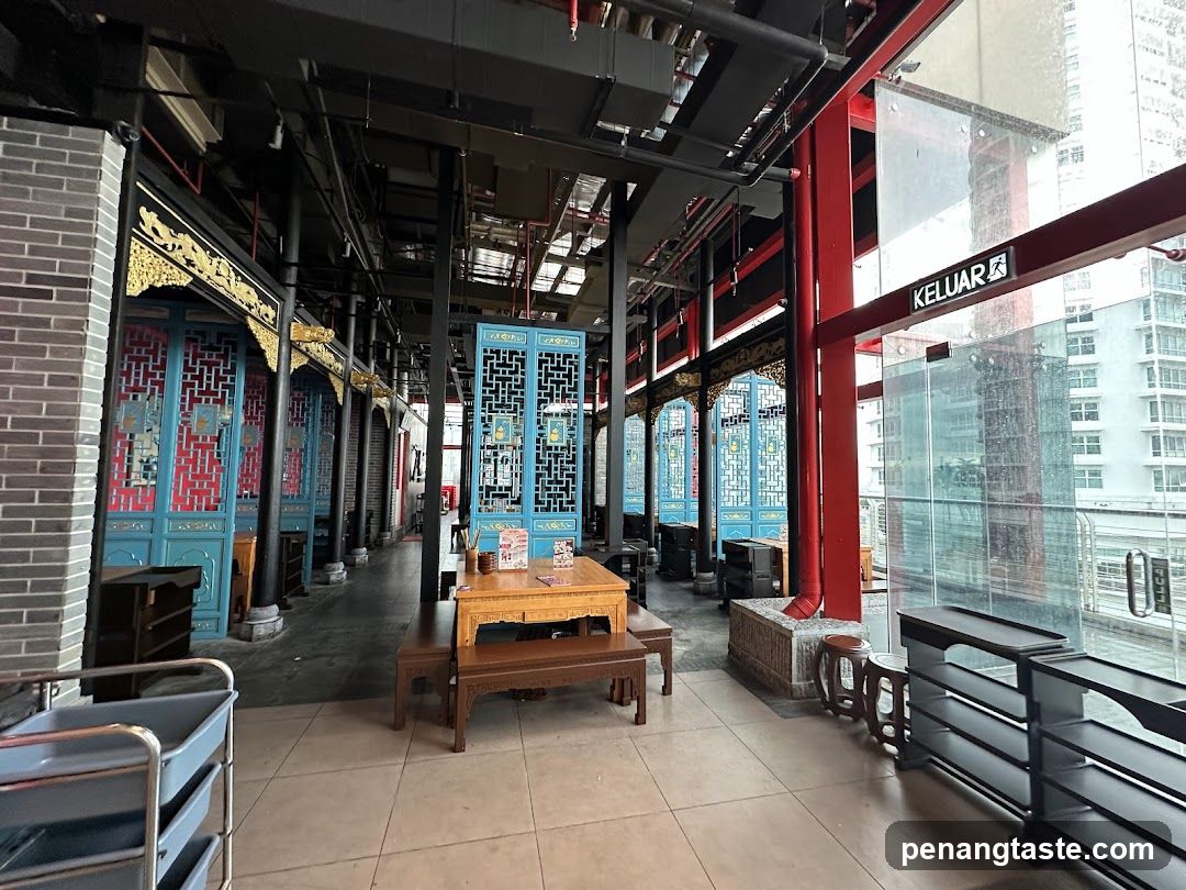Restaurant Interior with Traditional Chinese Decor