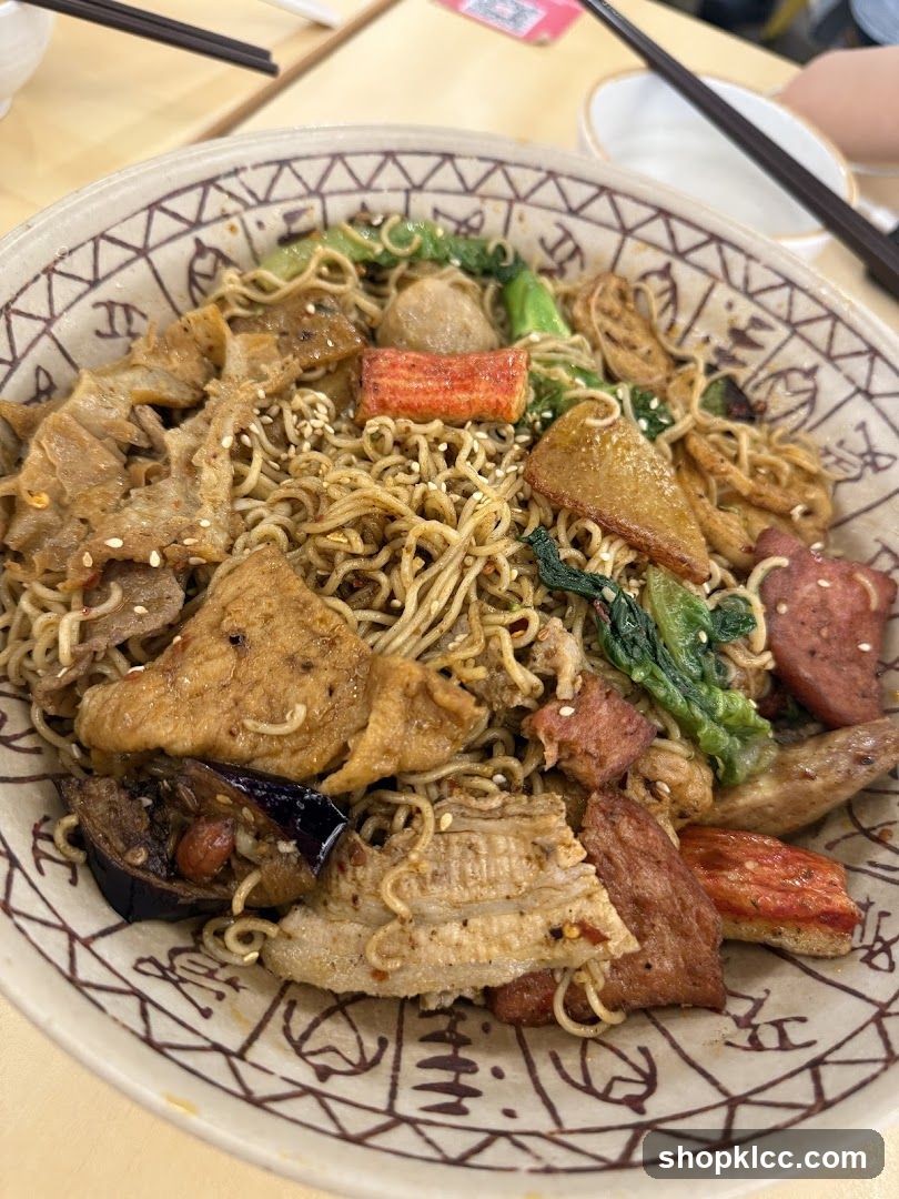 Noodle Dish with Various Toppings