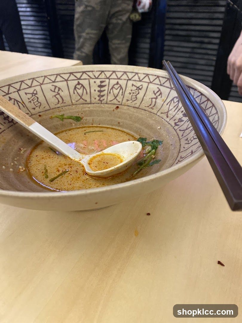 Partially Eaten Bowl of Ramen