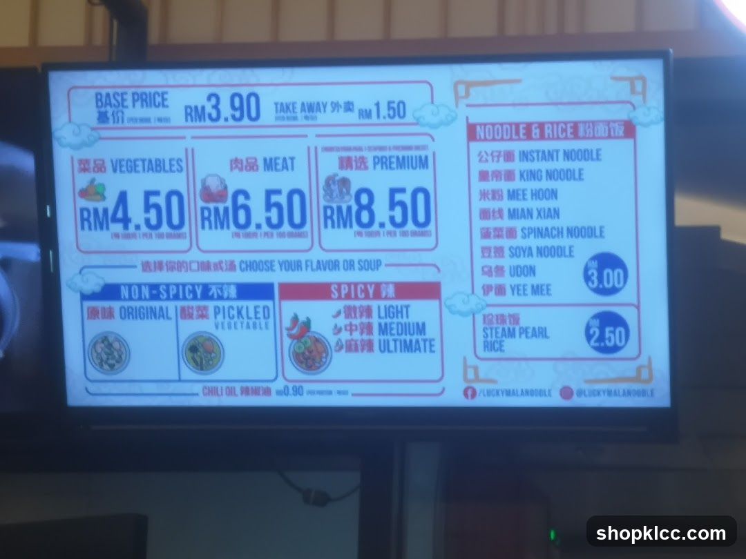 Noodle & Rice Menu